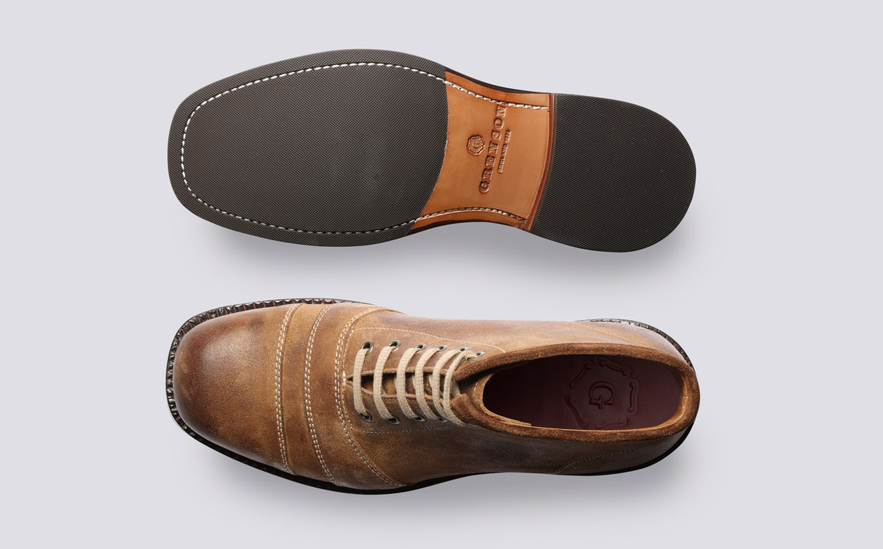 Aldo | Mens Boots in Nutmeg Burnished Suede | Grenson display picture 2