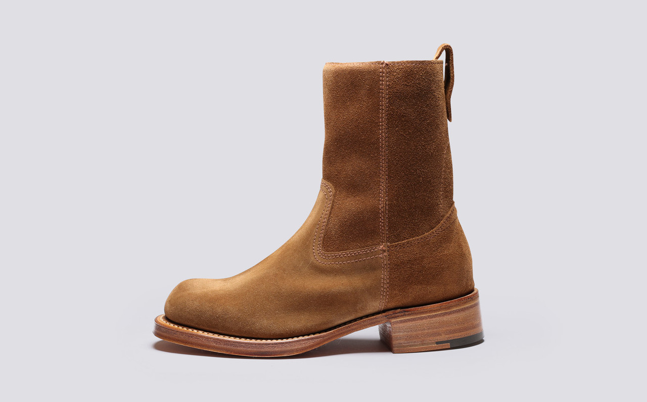 YMC X Grenson Transmission Boot | Womens Suede Boot on Leather