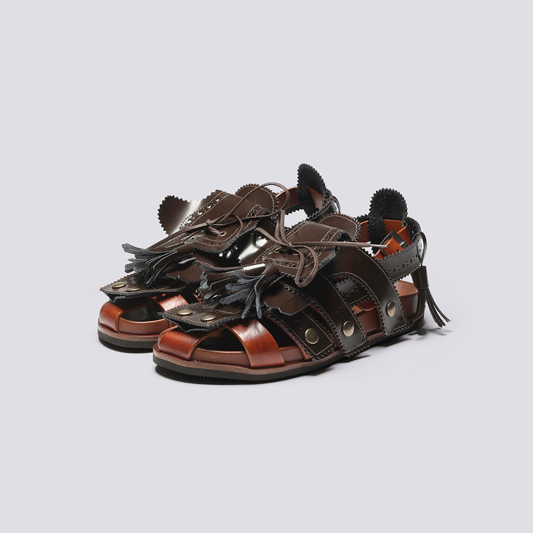 Craig Green + Grenson Q | Women's Brown Leather Sandal