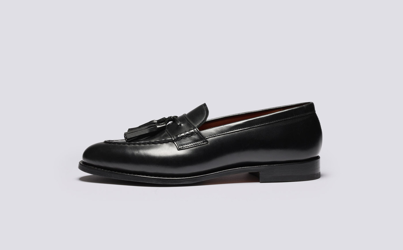 Frank | Mens Loafers in Black Leather | Grenson