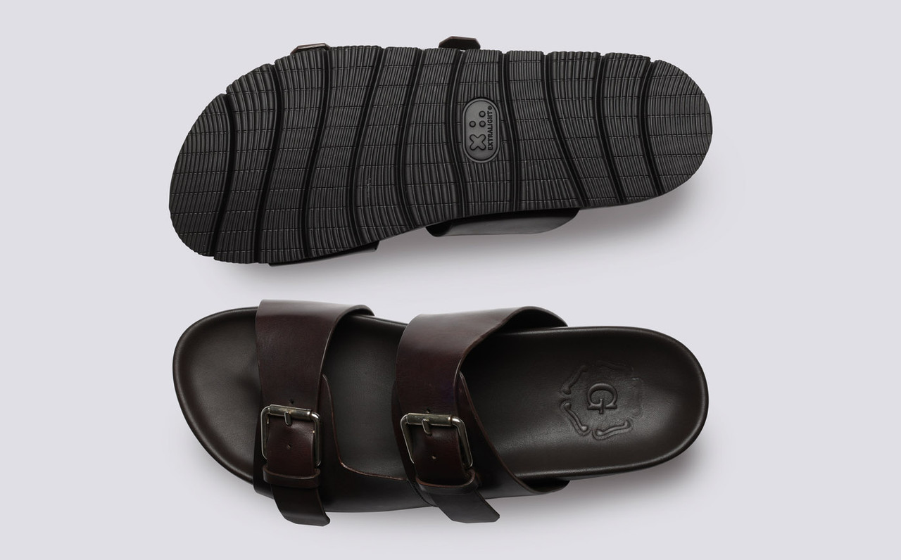 Florin | Mens Sandals in Brown Hand 