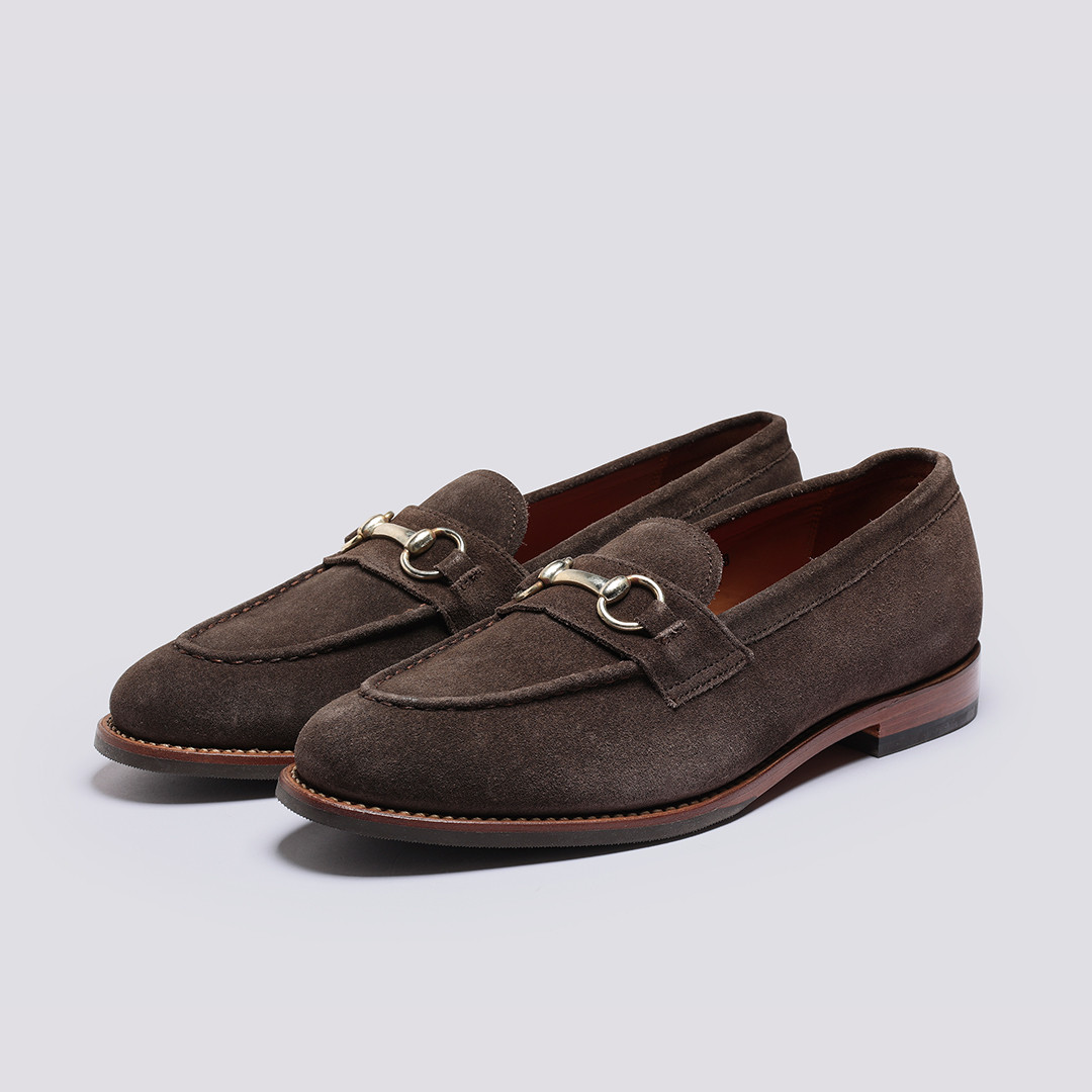 Franklin | Mens Loafers in Dark Brown Suede on Goodyear  display picture 2