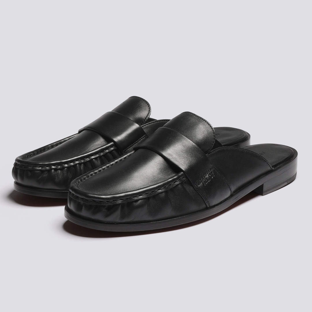 NN07 + Grenson Mule - Handmade Leather Moccasin Loafer Mule for