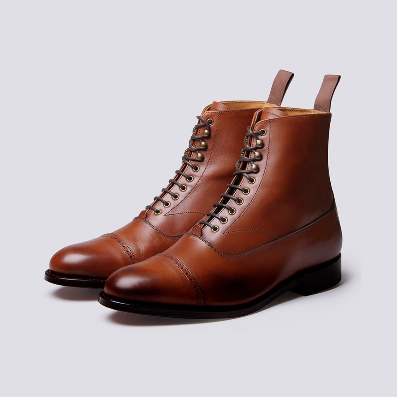 Balmoral | Mens Boots in Brown Cognac