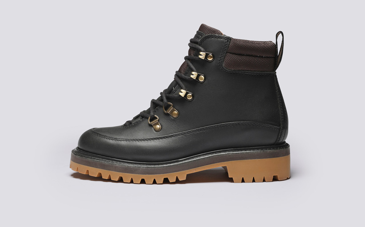 Thomasina | Women's Black Waterproof Hiker Boots | Grenson