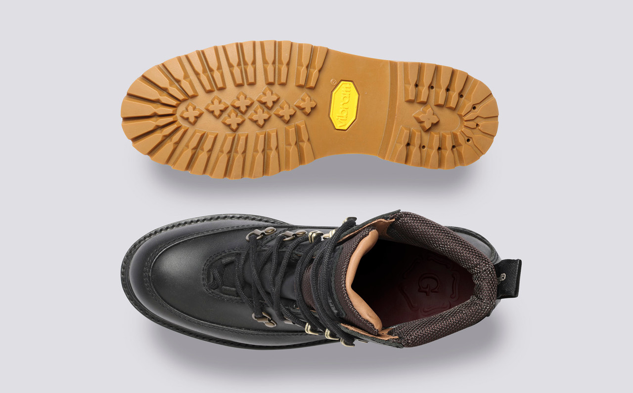 Thomasina | Women's Black Waterproof Hiker Boots | Grenson