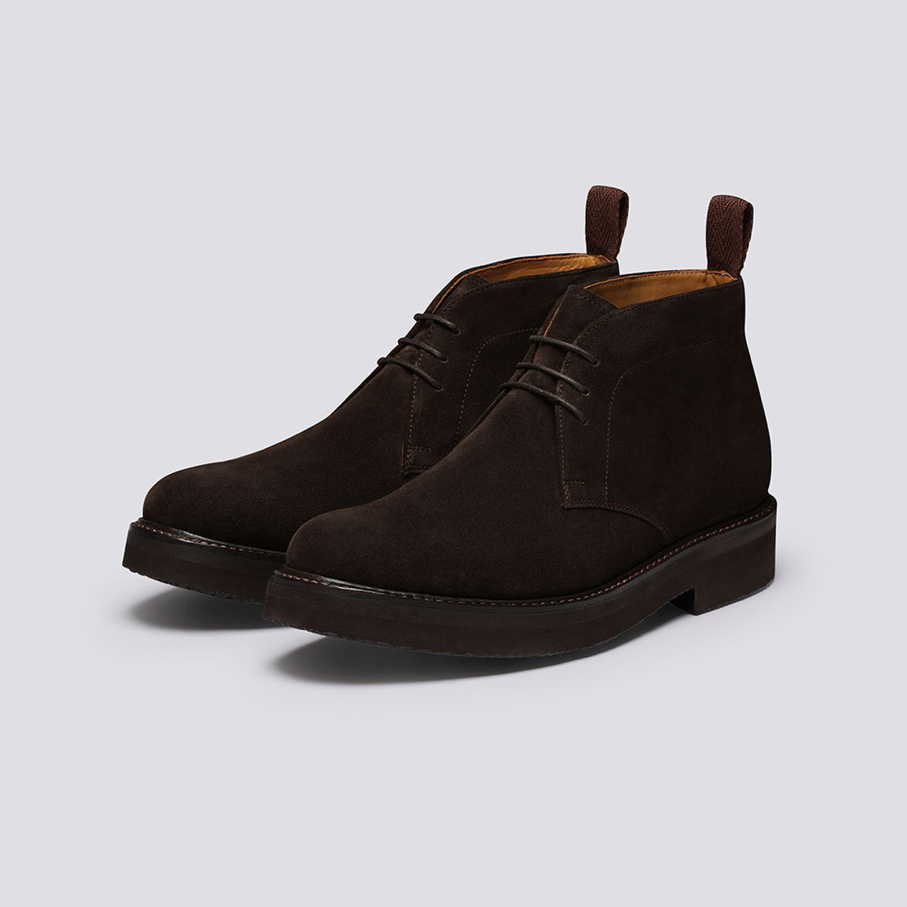 Clement Mens Chukka Boots in Peat Suede Grenson