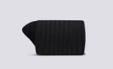 Womens Socks | 100% Recycled Socks in Black | Grenson - Rolled View