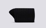 Mens Socks | 100% Recycled Socks in Black | Grenson - Rolled View