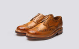 Grenson Archie in Tan Calf Leather - 3 Quarter View