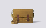 Messenger Bag in Khaki Canvas | Grenson - Main View