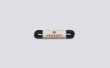 Round Sneaker Laces | Black Unisex Shoe Laces 100cm | Grenson - Full View