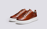 Sneaker 30 | Mens Sneakers in Tan Leather | Grenson - Main View