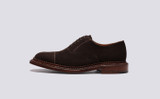 Gresham | Mens Shoes in Brown Suede | Grenson - Side View