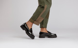 Jefferson | Loafers for Men in Black Hi Shine Leather | Grenson - Lifestyle View
