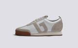 Sneaker 51 | Mens Trainers in Perforated White | Grenson - Side View