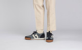 Sneaker 51 | Mens Trainers in Blue Grey Eco Suede | Grenson - Lifestyle 2 View