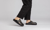 Dale | Clogs for Men in Black Leather with Rubber Sole | Grenson - Lifestyle View