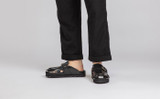 Dale | Clogs for Men in Black Leather with Rubber Sole | Grenson - Lifestyle View 2
