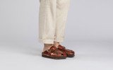 Dale | Clogs for Men in Tan Leather with Rubber Sole | Grenson  - Lifestyle View