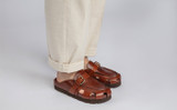 Dale | Clogs for Men in Tan Leather with Rubber Sole | Grenson - Lifestyle 2 View