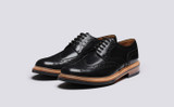 Archie | Mens Brogues in Black Colorado Leather | Grenson - Main View
