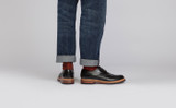 Archie | Mens Brogues in Black Colorado Leather | Grenson - Lifestyle View