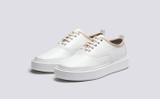 Sneaker 55 | Mens Sneakers in White Calf Leather | Grenson - Main View