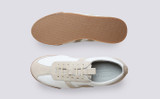 Sneaker 51 | Womens Trainers in Perforated White | Grenson - Top and Sole View