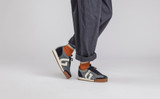 Sneaker 51 | Womens Trainers in Blue Grey Eco Suede | Grenson  - Lifestyle View 2