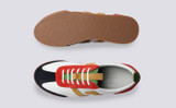 Sneaker 51 | Womens Trainers in White Multi Suede | Grenson - Top and Sole View