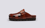 Dotty | Clogs for Women in Tan Leather | Grenson - Side View