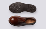 Devon | Womens Shoes in Brown with Vibram Sole | Grenson - Top and Sole View