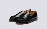 Epsom | Mens Loafers in Black Leather | Grenson - Main View
