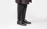 Arundel | Mens Monk Strap Shoes in Black Leather | Grenson - Lifestyle View
