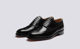 Canterbury | Mens Brogues in Black Leather | Grenson - Main View