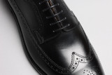 Canterbury | Mens Brogues in Black Leather | Grenson - Detail View