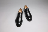 Winchester | Formal Shoes for Men in Black Wholecut | Grenson - Aerial View