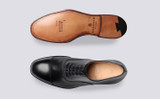 Cambridge | Formal Shoes for Men in Black Leather | Grenson - Top and Sole View