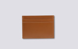 Card Holder in Tan Leather | Grenson - Back View