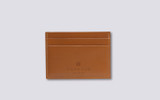 Card Holder in Tan Leather | Grenson - Main View