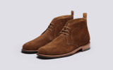 Chester | Mens Chukka Boots in Brown Suede | Grenson - Main View