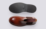 Colin | Chelsea Boots for Men in Tan Leather | Grenson - Top and Sole View