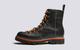 Brady | Hiker Boots for Men in Brown Vintage Softie | Grenson - Side View