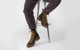 Brady | Hiker Boots for Men in Brown Vintage Softie | Grenson - Lifestyle View
