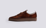 Sneaker 1 | Mens Sneakers in Tan Vintage Grain | Grenson - Side View
