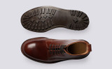 Vincent | Mens Boots in Brown Chromexcel | Grenson - Top and Sole View