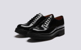 Carol | Womens Dress Shoes in Black Hi Shine | Grenson - Main View