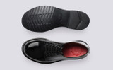 Carol | Womens Dress Shoes in Black Hi Shine | Grenson - Top and Sole View