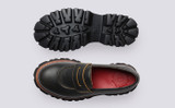 Hattie | Loafers for Women in Vintage Brown Softie | Grenson - Top and Sole View